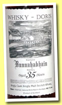 Bunnahabhain 35 yo 1976/2012 (49.1%, Whisky-Doris, sherry hogshead, cask #6112, 248 bottles)